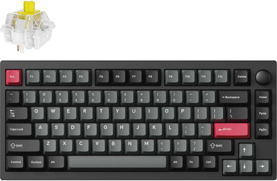 Клавиатура беспроводная Keychron Lemokey P1 Pro Super Banana Hot-Swap RGB Wireless/Bluetooth/USB Carbon Black (P1P-M4-UA)