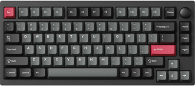 Клавиатура беспроводная Keychron Lemokey P1 Pro Super Brown Hot-Swap RGB Wireless/Bluetooth/USB Carbon Black (P1P-M3-UA)