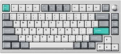 Клавиатура беспроводная Keychron Lemokey P1 Pro Super Brown Hot-Swap RGB Wireless/Bluetooth/USB Space Silver (P1P-X3-UA)