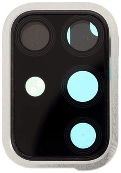 Стекло камеры Samsung A715 Galaxy A71 /A716 с рамкой серебристого цвета Prism Crush Silver High Copy