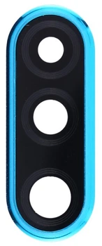 Стекло камеры Huawei P30 Lite 24MP с рамкой синего цвета Peacock Blue High Copy