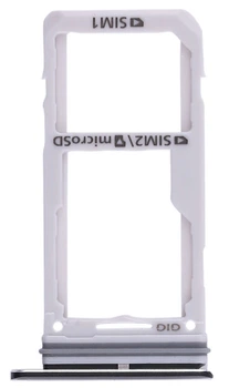 Держатель Sim-карты и карты памяти Samsung G950FD Galaxy S8 Duos /G955FD черный Midnight Black на две Sim карты High Copy
