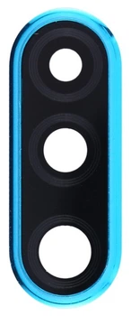 Стекло камеры Huawei P30 Lite 48MP с рамкой синего цвета Peacock Blue High Copy