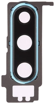Стекло камеры Huawei P30 с рамкой синего цвета Aurora Blue High Copy