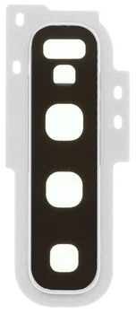 Стекло камеры Samsung G973 Galaxy S10 с рамкой серебристого цвета Prism White High Copy