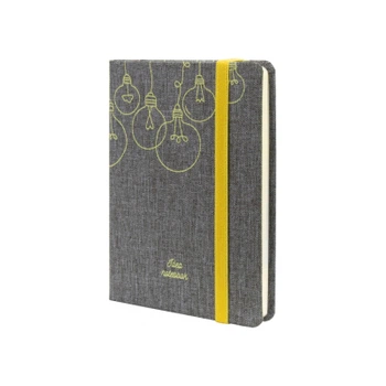 Книга записная Optima А6 IDEA твердая обложка текстиль, резинка, кремовый блок, линия (O27192-04)