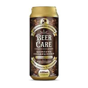 Шампунь Beer Care 2 в 1 С протеинами пшеницы Объем, свежесть и укрепление 400 мл (4820164641989)
