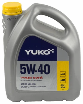 Олія YUKO VEGA SYNT SAE 5W-40 API SL/CF 4л