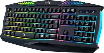 Игровая клавиатура Genius Scorpion K220, мембранная, подсветка, Black