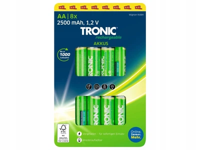 Акумуляторні батареї TRONIC Ni-MH HR6 АА 8 шт 2500 mAh (PS-202502)