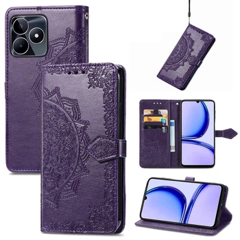 Чехол Vintage для Realme Note 50 / RMX3834 книжка кожа PU с визитницей фиолетовый