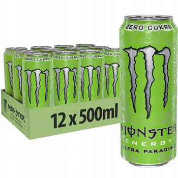 Упаковка безалкогольного енергетичного напою Monster Energy Ultra Paradise 500 мл х 12 банок енергетик
