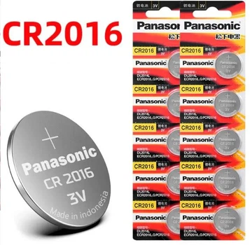 Батарейка 1шт PANASONIC CR2016 литиевая Lithium 3V батарея DL2016 BR2016 ECR2016 Элемент питания