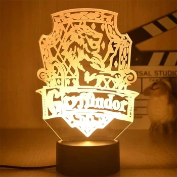 3D нічник Грифіндор Гаррі Поттер Gryffindor Harry Potter 20см Без бренду 73