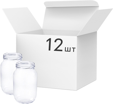 Упаковка банок для консервирования PGP Glassworks ТО Твист 1 л х 12 шт (ТВ000029096)