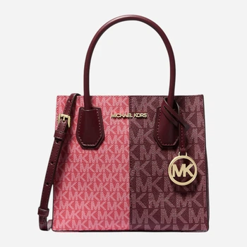 Сумка крос-боді через плече жіноча зі штучної шкіри маленька Michael Kors 895099668 Бордова/Рожева (1159823857)
