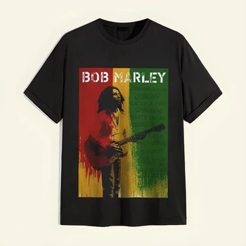 Футболка Bob Marley та раста прапор PG03066 goodreclama XXL Чорний