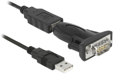 Адаптер Delock USB Type-A - RS-232 80 cm Black (4043619614257)