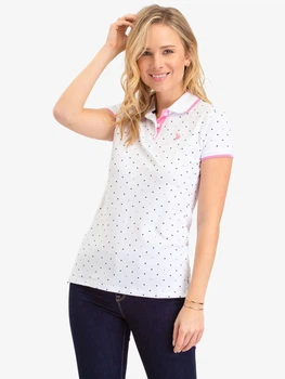 Поло женское U.S. Polo Assn 214969-ZH00A (Optic White 4969) XS Белое