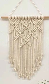 Натуральне настінне панно макраме Handmade, 40 * 52 см в етно стилі, декоративне панно