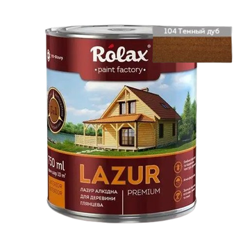Лазурь для древесины алкидная Rolax «LAZUR» темный дуб 2 л