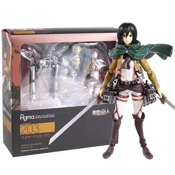 Аніме фігурка Атака титанів Attack on Titan Mikasa Ackerman, Мікаса Аккерман, фігма 203, 15 см (AT 0002)