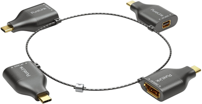 Adapter-pierścień PureLink IQ Series USB-C - VGA/HDMI/Mini-DisplayPort/DisplayPort Black (IQ-AR300)