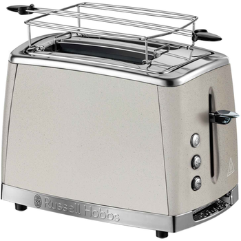 Тостер Russell Hobbs Luna Stone 2 Slice, 1550Вт, нержавіюча сталь+ пластик, підігрів, розморожування, бежевий