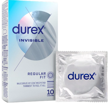 Prezerwatywy Durex Invisible super cienkie 10 szt (5900627071252)