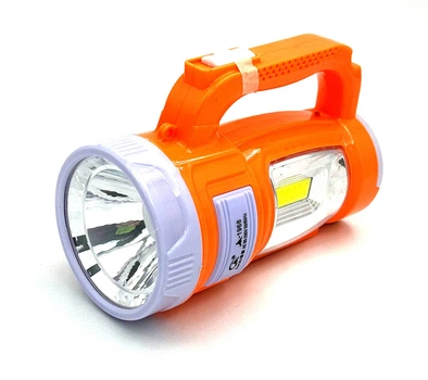 Ручной светодиодный фонарик на аккумуляторе с ручкой Junai JA-1968S 1W+5W COB+18 SMD Оранжевый