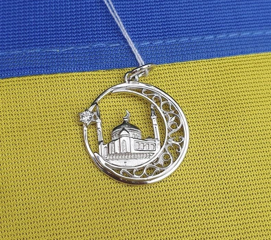 Підвіска півмісяць Maxi Silver 7834