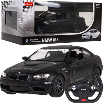 Pojazd Rastar BMW M3 zdalnie sterowany 1:14 Czarny (6930751306813)