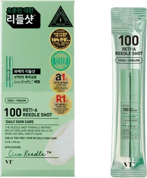 Сыворотка-бустер для лица VT Cosmetics Reti-a Reedle Shot 100 с микроиглами и ретинолом 10 ампул по 2 мл (8803463007249)