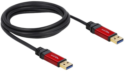 Кабель Delock USB 3.2 Gen 1 Cable Type-A male to Type-A male 3 m Black/Red (4043619827466)