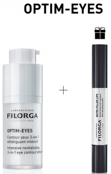 Zestaw do pielęgnacji twarzy Filorga Optim-Eyes Krem pod oczy rewitalizujący 15 ml + Balsam do ust Nutri-Filler 4 g (3540550016269)