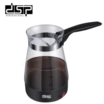 Електрична турка кавоварка скляна для кави зі скляною чашею DSP KA 3037 (600 Вт, 700 мл) чорна