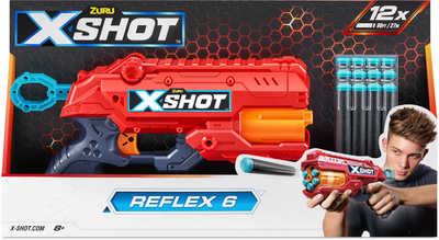 Скорострільний бластер Zuru X-Shot Reflex 6 12 патронів (36433) (0193052040275)