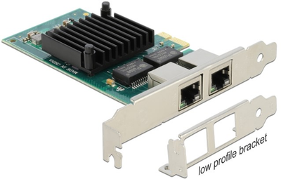 Плата розширення Delock PCI Express x1 Card 2 x RJ45 Gigabit LAN i350 (4043619885022)