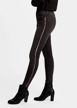 Джинсы super skinny женские с лампасами Esmara S серый (75134)