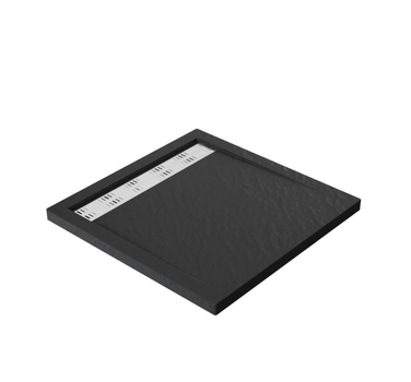 Душевой поддон AVKO RTA174 Черный с эффектом камня 90 x 90 x 3,5 см + сифон