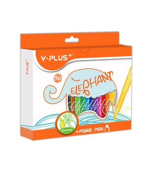 Змивні фломастери Y-Plus+ ELEPHANT 36 кольорів
