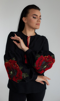 Вишиванка жіноча vishivano4ka 2300 56 чорна