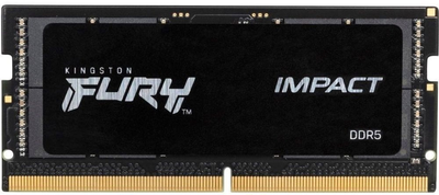 Оперативна пам'ять Kingston Fury SODIMM DDR5-6000 16384MB PC5-48000 Impact Black (KF560S38IB-16)