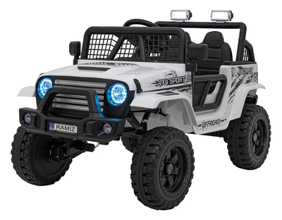 Електромобіль для дітей Ramiz Off Road 4 x 4 Sport 2-місний білий (5903864943832)