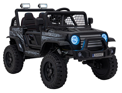 Електромобіль для дітей Ramiz Off Road 4 x 4 Sport 2-місний чорний (5903864943818)