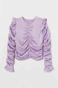 Блуза H&M S сиреневый 3001930775