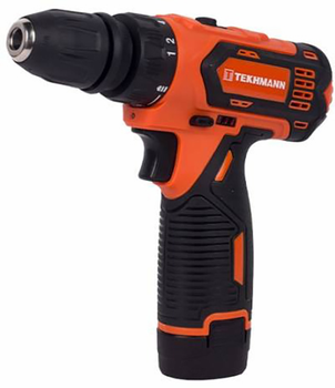 Шуруповерт аккумуляторный Tekhmann TCD-12 QC Li v2.0 DFR 2А, 2 АКБ, кейс (851875)