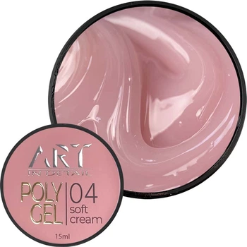 Полігель для нарощування нігтів ART POLYGEL №04 Soft Cream 15 мл