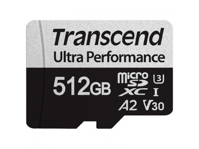 Карта памяти Transcend 512 GB microSDXC 10 UHS-I (U3) + SD-adapter (TS512GUSD340S)