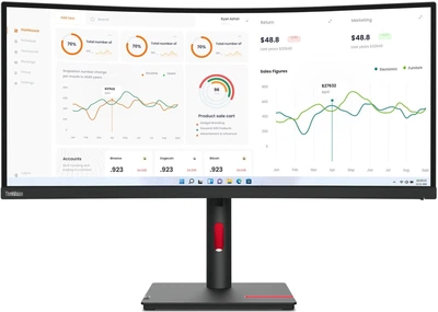 Монітор 34" Lenovo T34w-30 UWQHD VA (63D4GAT1UA) Б/В